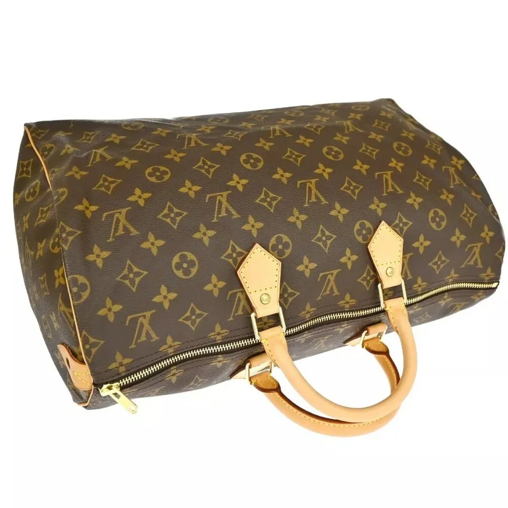 LOUIS VUITTON Speedy 40 Travel Hand Bag Monogram Leather Brown - Picture 12 of 16